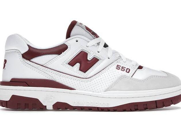 New Balance 550 Sea Salt Burgundy