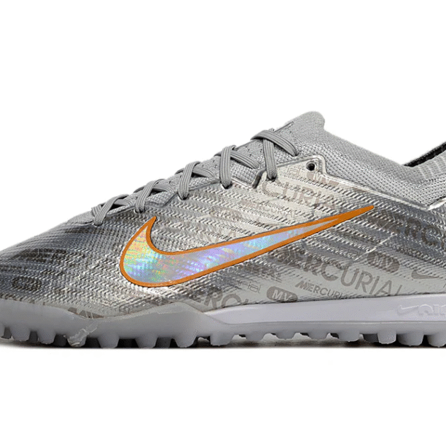 Chuteira Nike air zoom mercurial valor 15 elite TF PRATA - Anviersário de 25 anos Society