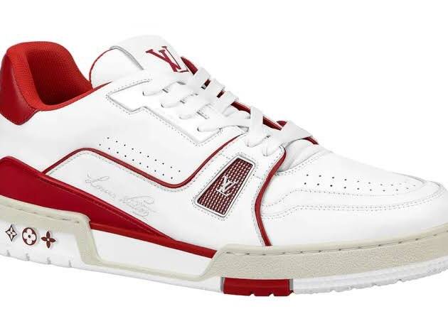 Louis Vuitton Trainer Bordeaux White Red