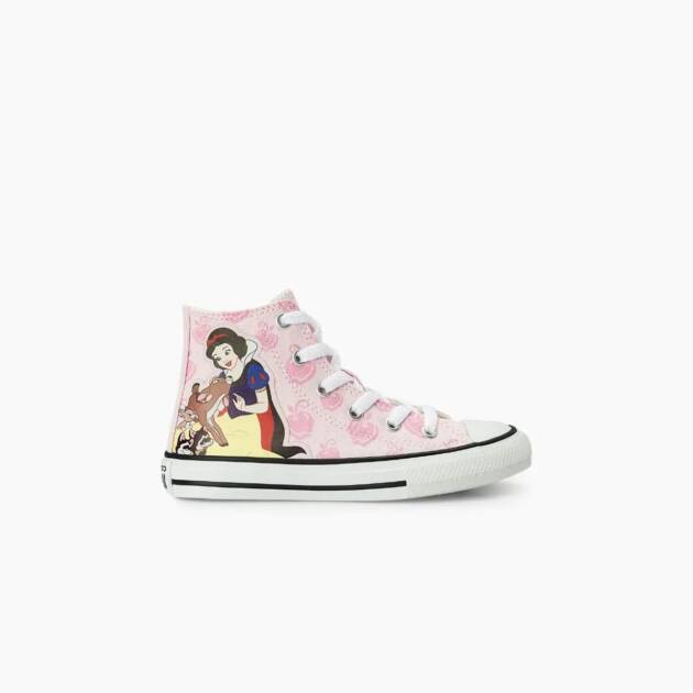 Tênis All Star: Chuck Taylor All Star Juvenil Branca de Neve Cano Alto Rosa