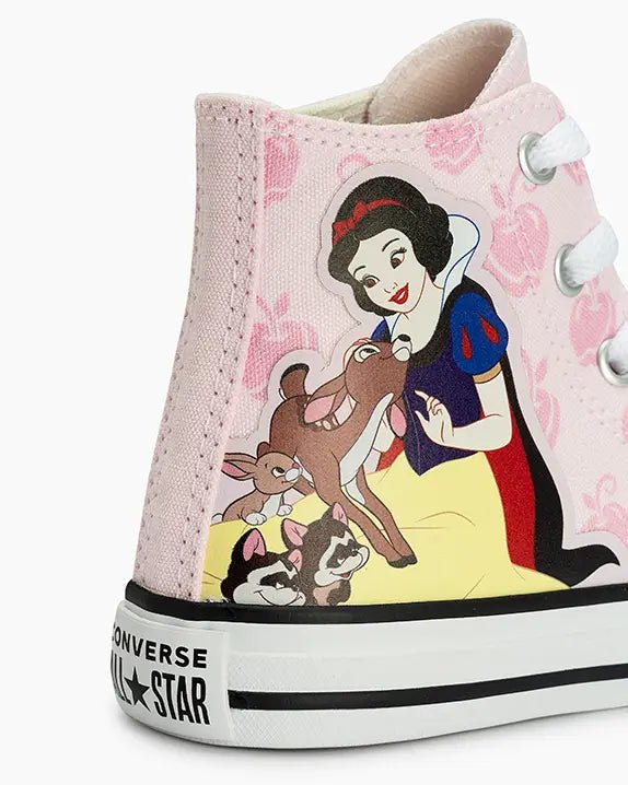 Tênis All Star: Chuck Taylor All Star Juvenil Branca de Neve Cano Alto Rosa - Imagem 7