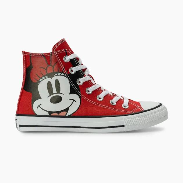 Tênis All Star: Chuck Taylor All Star Minnie Cano Alto Vermelho